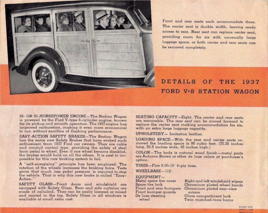 1937 Ford V-8 Wagon Folder Page 2